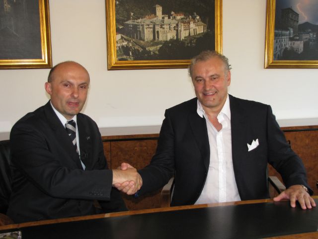 Gospodin Branislav Grujić sa Mi&scaron;om Ćirićem, maj 2011.